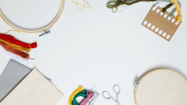 Hilos y bastidores organizados